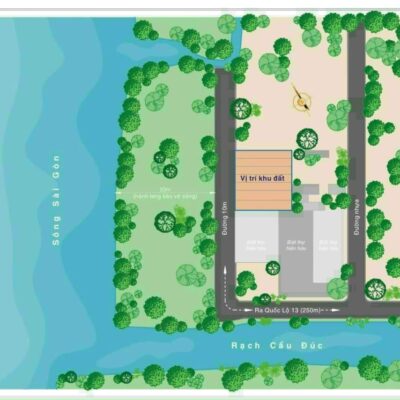 7 lô đất view sông gần Vạn Phúc City